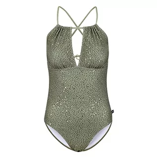 Stroje kąpielowe - Regatta Jednoczęściowy kostium kąpielowy unisex Halliday, Green Fields Abstract Print, XXL - grafika 1