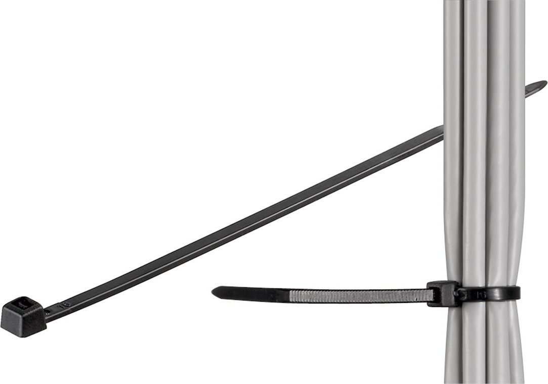 Goobay Opaska kablowa, nylon odporny na warunki atmosferyczne, kolor czarny