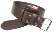 Paski - Pasek Męski Skórzany SZEREGOWY EXTRA Skóra Licowa CIEMNY CZEKOLADOWY - miniaturka - grafika 1