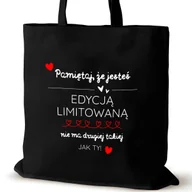 Torby i wózki na zakupy - Torba bawełniana czarna na ramię VIRAL zakupowa prezent edycja limitowana - miniaturka - grafika 1