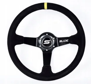 Kierownica Sportowa Zamszowa Slide 350mm Kjs Drift Offset 90mm - Akcesoria tuningowe - miniaturka - grafika 1
