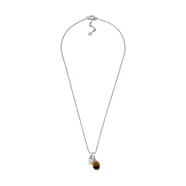 Fossil Męski naszyjnik ze stali nierdzewnej lub kamieni półszlachetnych z zapięciem na karabińczyk, Metaliczne srebro