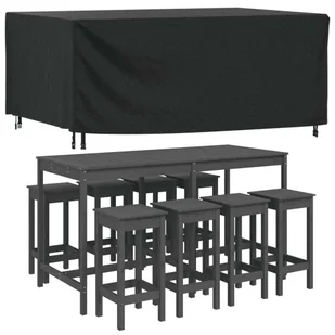 vidaXL Pokrowce na meble ogrodowe 2 szt. czarne 225x143x90cm Wodoodporne - Pokrowce na meble ogrodowe - miniaturka - grafika 1