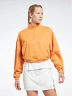 Bluzy damskie - Reebok Bluza Workout Ready HT6043 Pomarańczowy Relaxed Fit - miniaturka - grafika 1