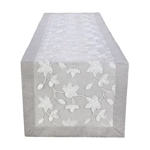 Bieżnik 45 x 160 cm SABRILLA grey - Obrusy i serwetki - miniaturka - grafika 1