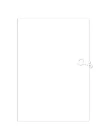 Teczka A4 wiązana biała gładka - Szkolne artykuły papiernicze - miniaturka - grafika 1