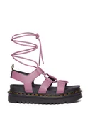Sandały damskie - Dr. Martens sandały skórzane Nartilla damskie kolor różowy na platformie DM31617765 - miniaturka - grafika 1