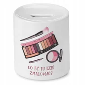 Skarbonki - SKARBONKA KOSMETYCZKI CO BY TU DZIŚ ZMALOWAĆ? z Nadrukiem ze Zdjęciem - miniaturka - grafika 1