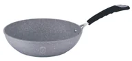 Woki - Szara patelnia typu wok na każdy typ kuchenki 28cm T0-G91 - miniaturka - grafika 1