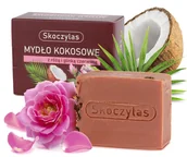 Mydła - MYDŁO kokosowe z różą i glinką czerwoną - 100 g - miniaturka - grafika 1