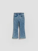 Spodnie i spodenki dla dziewczynek - Reserved - Jegginsy flare - niebieski - miniaturka - grafika 1