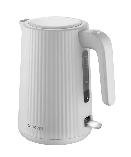 Czajnik elektryczny biały ryflowany pojemny mocny 1,7l 2200W Concept