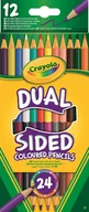 Kredki, ołówki, pastele i pisaki - Crayola, dwustronne kredki ołówkowe zmywalne, 24 kolory - miniaturka - grafika 1