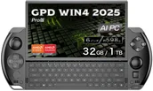 Laptopy - GPD Win 4 2025 GPD06-W4884032001 Ryzen 7 8840U/6" FHD Touchscreen/32GB/SSD 1TB/BT/BLKB/FPR/AMD Radeon 780M 8GB/Win 11 Black GPD06-W4884032001 - miniaturka - grafika 1