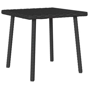 vidaXL Stolik kawowy ogrodowy prostokątny czarny 40x40x37cm polirattan - Stoły ogrodowe - miniaturka - grafika 1