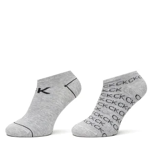 Zestaw 2 par stopek damskich Calvin Klein 701218779 Szary - Skarpetki damskie - miniaturka - grafika 1