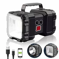 Latarki - LATARKA SZPERACZ AKUMULATOROWA POWERBANK LED MOCNA - miniaturka - grafika 1