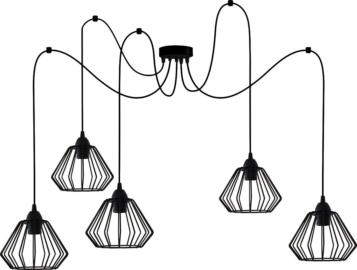 Lampa wisząca Solar SFERA Lampa loft diament 5 płomienna pająk