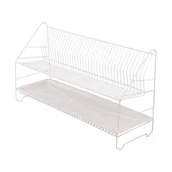 Suszarki do naczyń - Altom SUSZARKA DO NACZYŃ 2-POZIOMOWA 80CM BIAŁA Z TACKĄ 5906551040760 - miniaturka - grafika 1