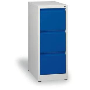 B2B Partner Szafa kartotekowa A4, 3 szuflady, niebieska, wys. 1320 mm V003 RAL5005/7035 - Szafy biurowe - miniaturka - grafika 1