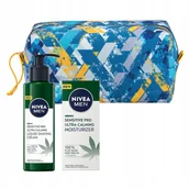 Zestawy kosmetyków damskich - NIVEA MEN Krem do golenia łagodzący 200ml + Nawilżający 200ml + Kosmetyczka - miniaturka - grafika 1