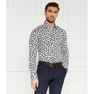 BOSS BLACK Koszula H-HANK-kent-C1-214 | Slim Fit | stretch - Koszule męskie - miniaturka - grafika 1