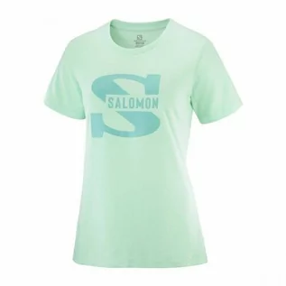 Koszulki sportowe damskie - Koszulka Salomon Outlife Big Logo W Beach Glass - grafika 1