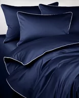 Pościel - Pościel Satynowa, Maro Home, San Antonio, Navy blue z białą lamówką, 200x220 cm - miniaturka - grafika 1