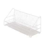 Suszarki do naczyń - Suszarka do naczyń 1-poziomowa 60 cm biała z tacką - miniaturka - grafika 1