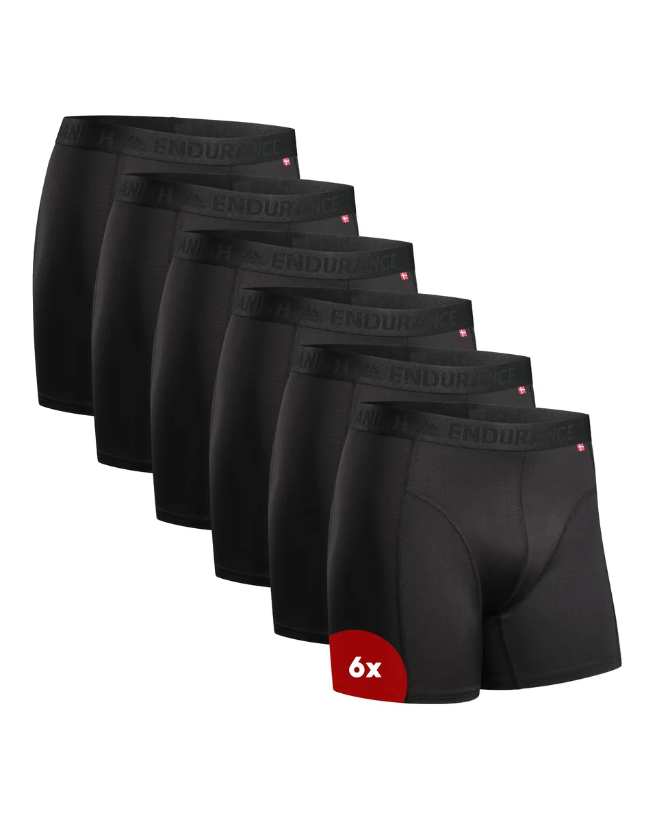 DANISH ENDURANCE 6-PACK Sportowe Bokserki Męskie, Profesjonalna Bielizna Termoaktywna, Nie Podwijają Się, Gwarancja Antydziurkowa