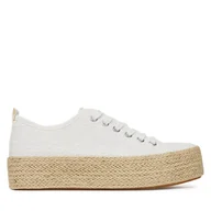 Espadryle damskie - Espadryle DeeZee SH-053 Biały - miniaturka - grafika 1