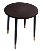 Taborety i hokery - Taboret TRIX AL3 venge podstawa czarna/złota - miniaturka - grafika 1