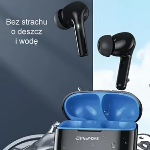 AWEI 5.3 T1 Pro + stacja dokująca czarno-zielony/black-green - Słuchawki - miniaturka - grafika 3