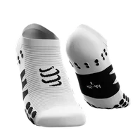 Skarpetki sportowe męskie - COMPRESSPORT Skarpetki do biegania krótkie NO SHOW SOCKS white/black - miniaturka - grafika 1