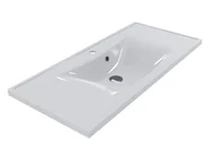 Umywalki - Miraggio Rostriks Uno Umywalka wpuszczana w blat 100x45 cm biały połysk 0001541 - miniaturka - grafika 1