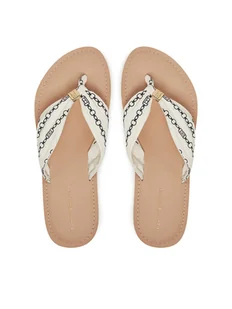 Tommy Hilfiger Japonki Th Chain Print Elevated Sandal FW0FW08519 Biały - Klapki i japonki damskie - miniaturka - grafika 1