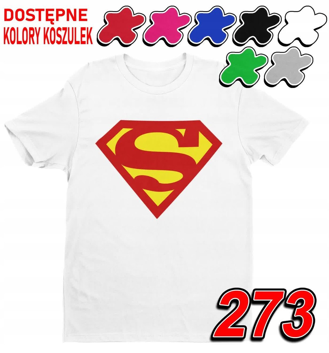 Dziecięca Koszulka T-Shirt Z Nadrukiem Avengers Superman Dc -M 134-140