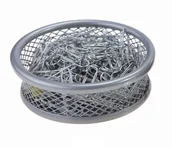 Przyborniki na biurko - Pojemnik na spinacze siatka srebny MAŁY SIATKA) B802025 - miniaturka - grafika 1