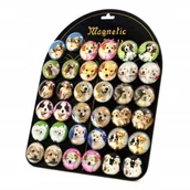 Magnesy - Magnesy Na Lodówkę pakiet 4szt Szklane Pieski psy - miniaturka - grafika 1