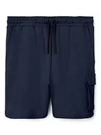 Spodenki damskie - Bestseller A/S Chłopięce szorty dresowe NLMHUTILI, Navy Blazer, 158, granatowy blezer, 158 - miniaturka - grafika 1