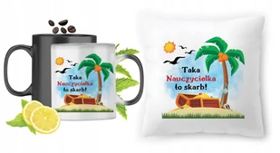 Dla Nauczycielki Zestaw Kubek Magiczny + Poduszka z Nadrukiem ze Zdjęciem - Gadżety dla niej i dla niego - miniaturka - grafika 1