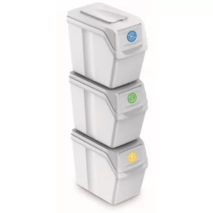 Kosz Sortibox 3x20L Biały - Kosze na śmieci - miniaturka - grafika 1