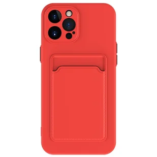 Ochronne etui na telefon komórkowy iPhone 12 13 14 15 Plus Pro Max Etui na kartę, kolor: czerwony, wybierz model: Apple iPhone 14 Pro Max - Etui i futerały do telefonów - miniaturka - grafika 1