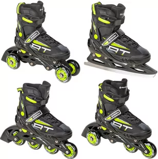 Rolki Łyżwy 4w1 Raven Profession Black/Lime 35-39 - Rolki - miniaturka - grafika 1