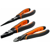 Kombinerki i obcęgi - BAHCO 9897G/3 ZESTAW SZCZYPIEC ERGO - miniaturka - grafika 1
