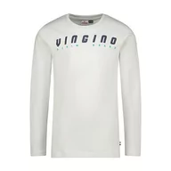 Bluzy dla chłopców - Vingino Bluza chłopięca z długim rękawem z logo, Whisper Grey, 10 lat - miniaturka - grafika 1
