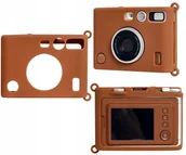 Torby fotograficzne i futerały - Futerał Etui Pokrowiec Case Silikon Fuji Fujifilm Instax Mini Evo / Brązowy - miniaturka - grafika 1