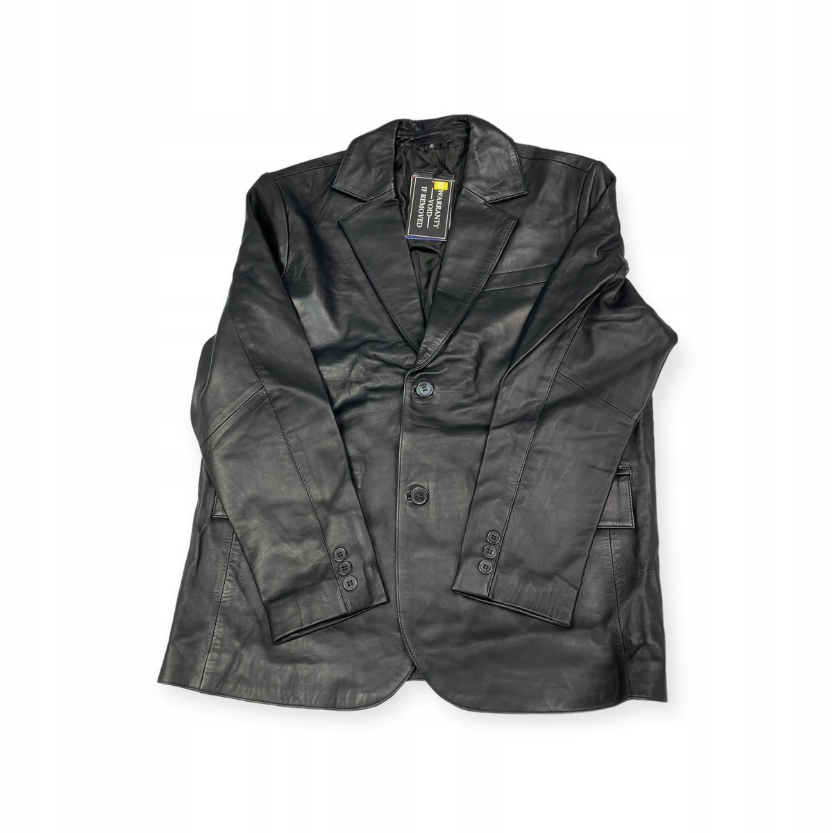 Skórzana kurtka męska czarna REAL LEATHER XL