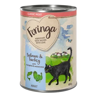 Feringa Feringa Classic Meat Menu 12 x 400 g Łosoś i indyk - Mokra karma dla kotów - miniaturka - grafika 2
