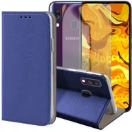Etui i futerały do telefonów - Hello Case Etui z Klapką Do Samsung Galaxy A40 Granatowe, Magnetyczne, Case Szkło - miniaturka - grafika 1